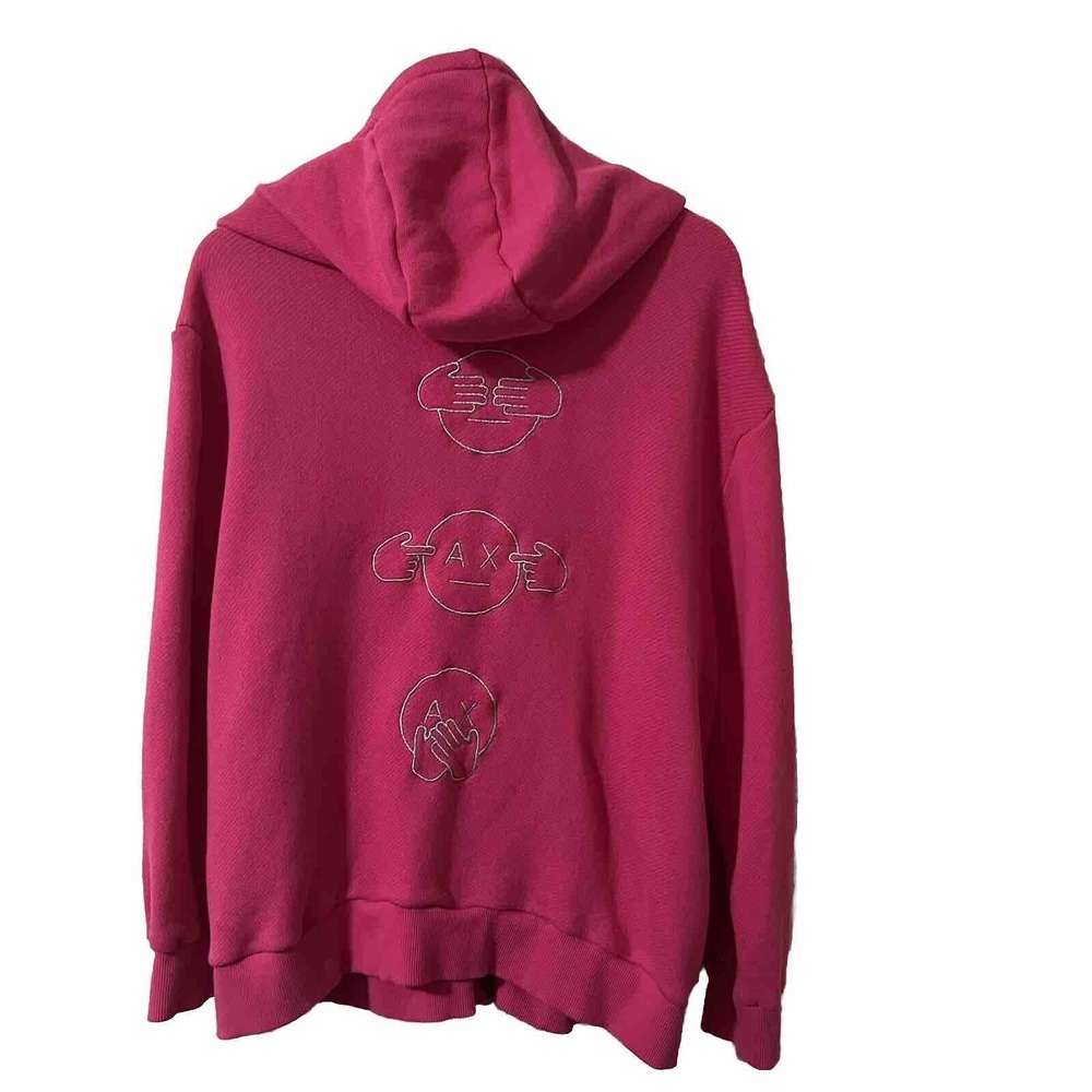 Armani Exchange Women's No Evil Cotton Fleece, Hooded Sweatshirt Size XL